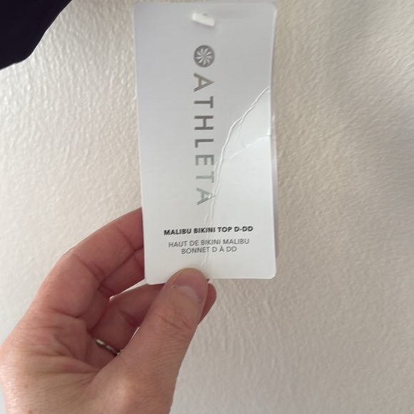 NWT Athleta Black Malibu bikini swim top small-DD - Picture 3 of 6